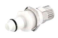 40AC Series 0.17 Inch (in) Inside Diameter (ID) Tube Size Non-Valved and Valved Panel Mount Poly-Tube Fitting (PTF) Plug