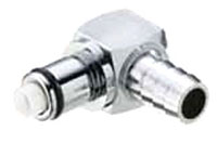 40CB Series 1/4 Inch (in) Inside Diameter (ID) Tube Size Non-Valved and Valved Elbow Hose Barb Plug