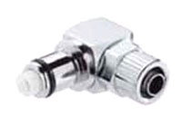 40CB Series 0.17 Inch (in) Inside Diameter (ID) Tube Size Non-Valved and Valved Elbow Poly-Tube Fitting (PTF) Plug