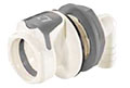 60PS Series 3/8 Inch (in) Tube Inner Diameter (ID) Non-Valved and Valved Panel Mount Hose Barb Elbow Socket