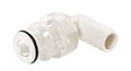 60PS Series 3/8 Inch (in) Tube Inner Diameter (ID) Non-Valved and Valved Elbow Hose Barb Plug