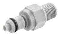 20PP Series 1/8 Inch (in) Size Non-Valved and Valved Male Thread Plug