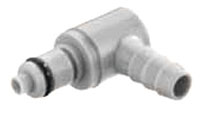 20PP Series 1/8 Inch (in) Inside Diameter (ID) Tube Size Non-Valved and Valved Elbow Hose Barb Plug