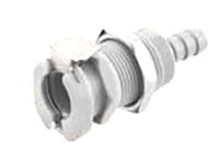40PP Series 1/4 Inch (in) Inside Diameter (ID) Tube Size Non-Valved and Valved Panel Mount Hose Barb Socket