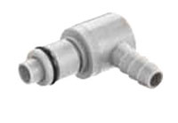 40PP Series 1/4 Inch (in) Inside Diameter (ID) Tube Size Non-Valved and Valved Elbow Hose Barb Plug