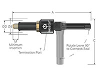 GasMate® GZNV Series 3/8 Inch (in) Connection Size Internal Sealing Connector - 2