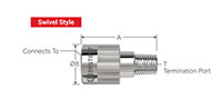 TwistMate® MET Series 1/8 Inch (in) Thread Size Swivel Style External Connector - 2