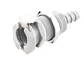 40PP Series 1/4 Inch (in) Inside Diameter (ID) Tube Size Non-Valved and Valved Panel Mount Hose Barb Socket