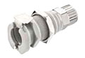 40PP Series 1/4 Inch (in) Inside Diameter (ID) Tube Size Non-Valved and Valved Panel Mount Poly-Tube Fitting (PTF) Socket