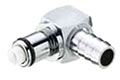 40CB Series 1/4 Inch (in) Inside Diameter (ID) Tube Size Non-Valved and Valved Elbow Hose Barb Plug